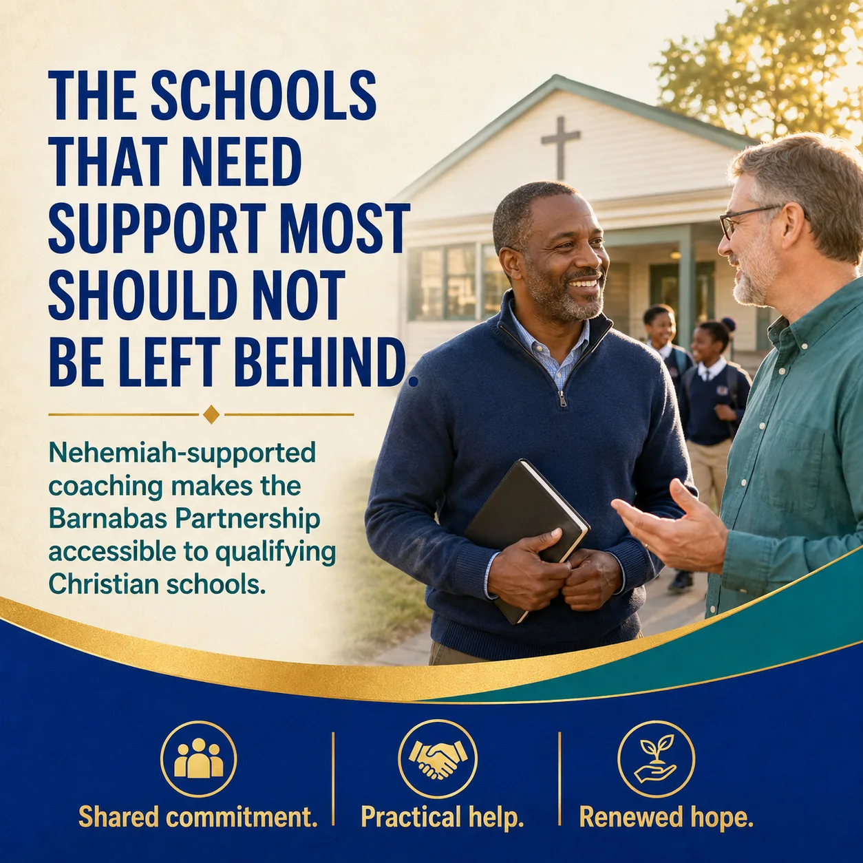 Nehemiah-supported Barnabas coaching for qualifying Christian schools